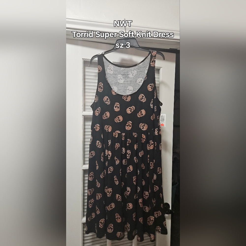 Torrid Black and Brown Knit Dress
